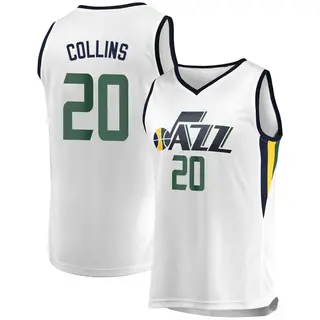 Men's John Collins Utah Jazz White Jersey - Association Edition - Fast Break