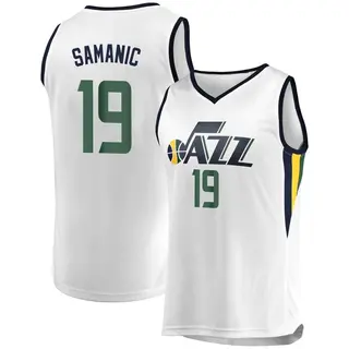 Men's Luka Samanic Utah Jazz White Jersey - Association Edition - Fast Break