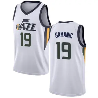 Men's Luka Samanic Utah Jazz White Jersey - Association Edition - Swingman