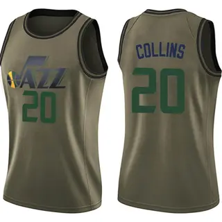 Women's John Collins Utah Jazz Green Salute to Service Jersey - Swingman