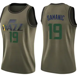 Women's Luka Samanic Utah Jazz Green Salute to Service Jersey - Swingman