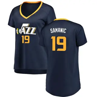 Women's Luka Samanic Utah Jazz Navy Jersey - Icon Edition - Fast Break