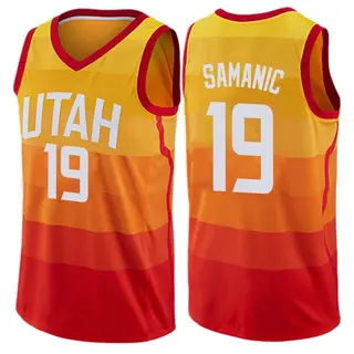 Youth Luka Samanic Utah Jazz Orange Jersey - City Edition - Swingman