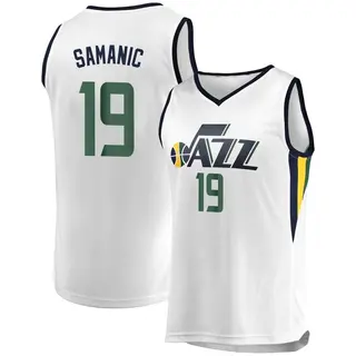 Youth Luka Samanic Utah Jazz White Jersey - Association Edition - Fast Break