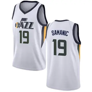 Youth Luka Samanic Utah Jazz White Jersey - Association Edition - Swingman